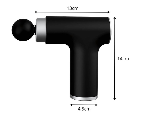 Pistolet do masażu masażer mocny rozgrzewający chłodzący 10 koncówek usb