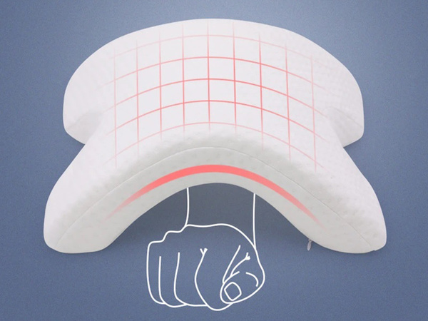 Oreiller orthopédique avec emmanchure pour le sommeil mémoire blanc arche