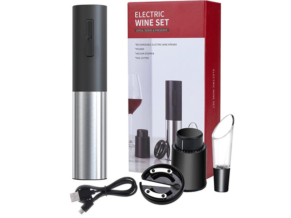Sacacorchos eléctrico abrevinos set aku