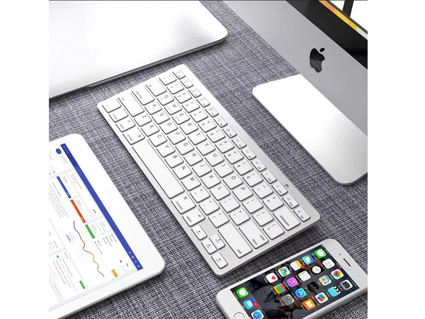 Klawiatura bezprzewodowa bluetooth do pc ipad mac mała slim niskoprofilowa