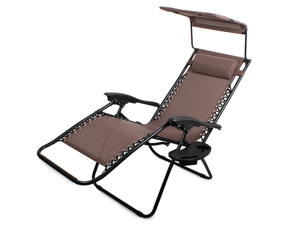 Folding beach chair zero gravity 2in1 chair with canopy