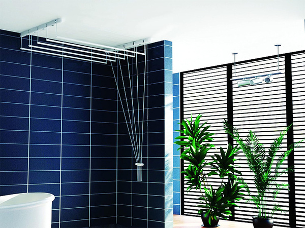 Mennyezeti szárító a szennyeshez 5 rúd 180 cm fürdőszoba erkély