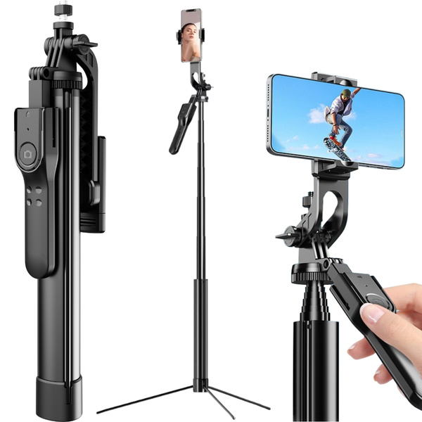 Selfie stick telefona turētājs tripod statīvs pilots bluetooth 178 cm