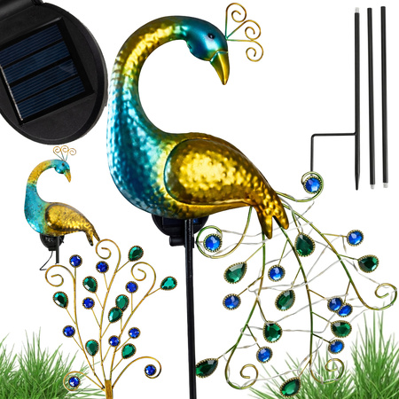 PAW LED SOLAR GARDEN LAMP ON STAKE GARDEN DECORATION WARM COLOUR