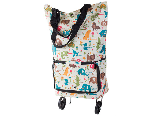 Sac de cumpărături cărucior cu roți de umăr pliabil