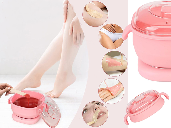 Silicone folding wax heater for body waxing
