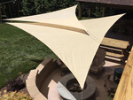 Triángulo parasol de jardín impermeable 3x3x3m