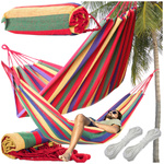 Farbgestreifte gartenhammak mit einzelpersonen 200x80 tasche etui