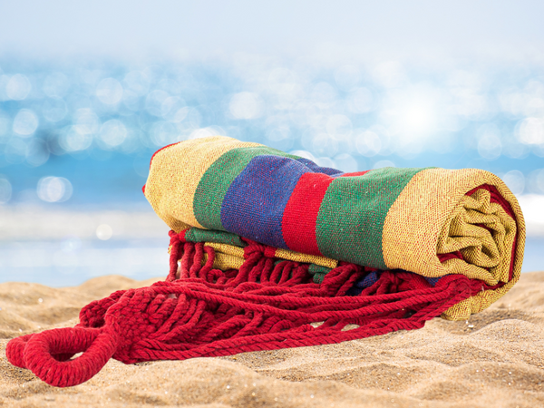 Záhradná hojdacia sieť dvojitá xxl turistický pruhovaný poťah 200 x 150 veľký