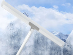 Water scraper for floors, windows and mirrors with a long telescopic handle
