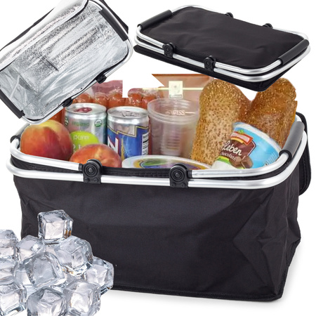 Coș de picnic pliabil termic coș de cumpărături izolator