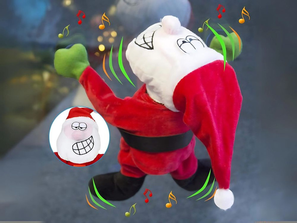 Tanzender und singender heiliger 30cm fensterdekoration saugnäpfe