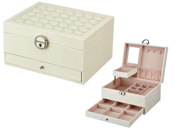 Jewellery box organiser box mirror case spacious box
