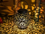 DECORATIVE SOLAR LANTERN LED SOLAR LANTERN BLACK HANGING LAMP