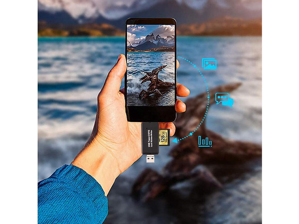 Lecteur de carte sd microsd tf usb usb-c micro usb 3w1