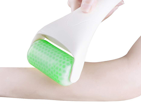 Cooling roller massager face neck body ice