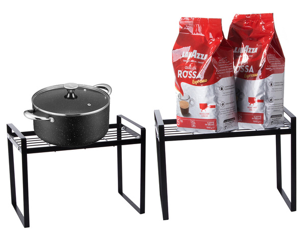 Półka metalowa jednopoziomowa na blat kuchni organizer kuchenny stojak loft