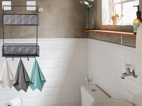 Organizator metalic agățat raft bucătărie raft baie cuier