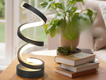 Lámpara LED espiral de escritorio y mesa, 3 colores de luz, USB, regulación de intensidad
