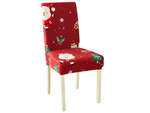 Funda navideña para silla decorativa universal Papá Noel con goma elástica