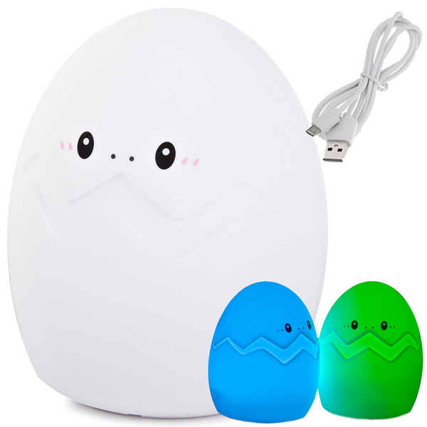 Dětské noční světlo vedlo vajíčko rgb touch usb