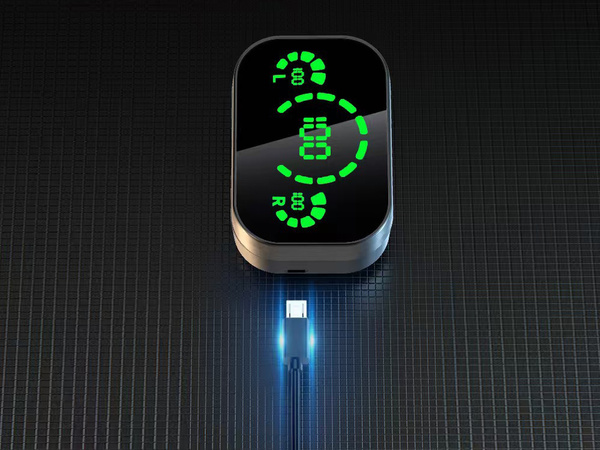 Kabellose bluetooth in-ear kopfhörer mit ladegehäuse und mikrofon