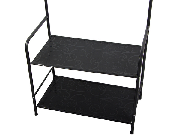 Standing clothes hanger for outerwear jackets shoes stand shelves