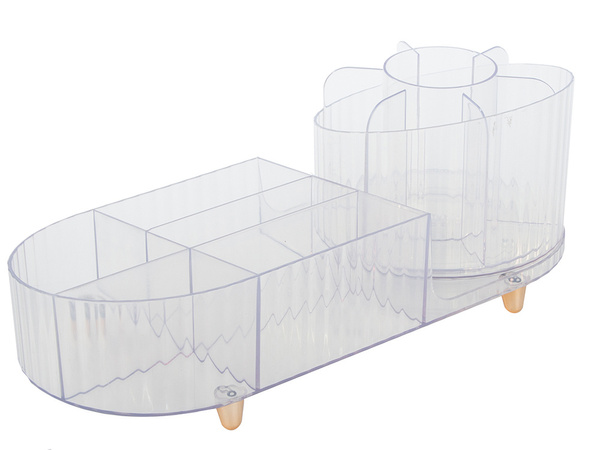 Cofre organizador de cosméticos portacepillos de joyería portacepillos giratorio