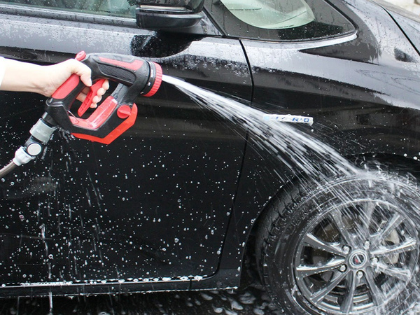 Pistola de lavado de coches tanque espumador bajo manguera 8 modos