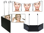 3-part folding wall-mounted cosmetic mirror