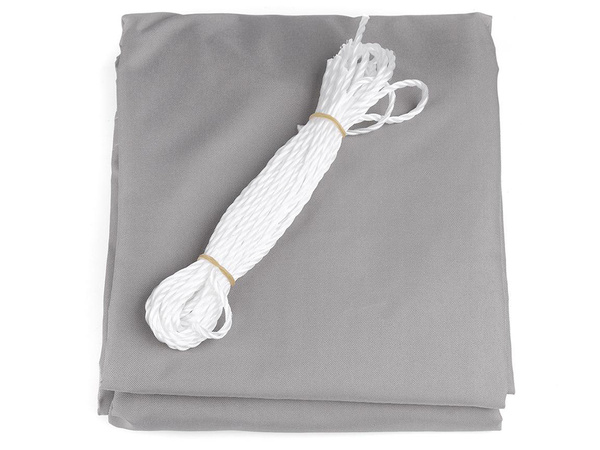 Vela de sombra impermeable de jardín 3x2m gris rectángulo toldo