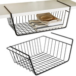 Cesta colgante bajo estante cesta metálica organizador cesta cocina blanco