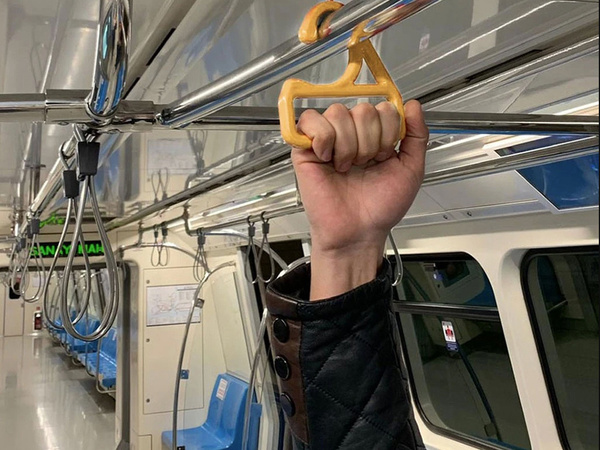 Käsipuu kontaktivaba käepide hiieniczny