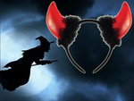 Čelenka diabolské rohy halloween karneval