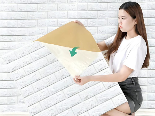 Panneaux muraux 3d brique papier peint blanc autocollant mousse décorative