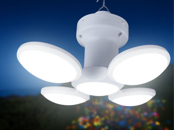 Faltbare led-solar-campinglampe für haken, garten, tourismus, zelt