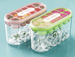 Ice cubes tray with container and lid silicone ice cubes tray mould