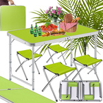 Klappbarer campingtisch touristen-tischset mit 4 stühlen gartentisch