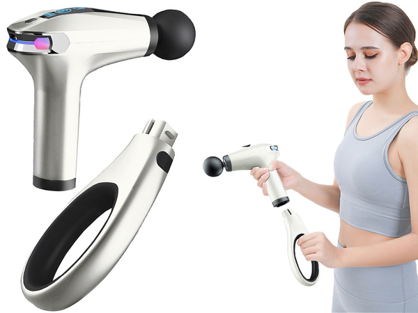 Pistolet do masażu pleców ciała nóg masażer mocny massage gun 4 końcówki