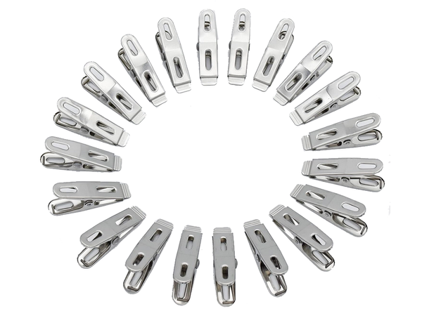 Klipy na oblečení klipy na prádlo 20 ks kovové žáby silné