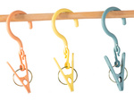 Clip with hook set of 3 pieces laundry drying clip