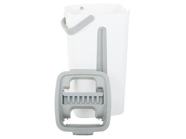 Rotary flat mop two-chamber wringer bucket