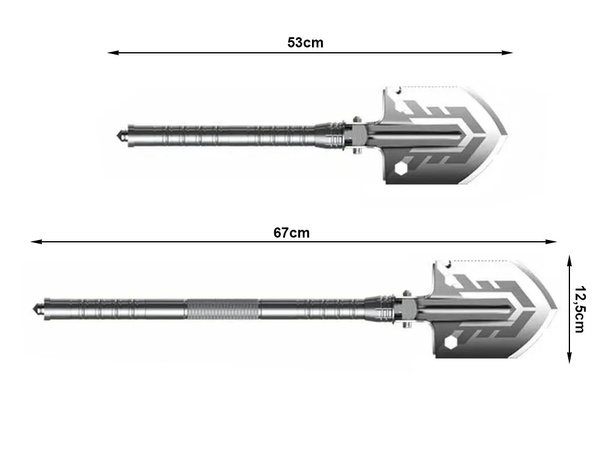 Saliekamā lāpsta militārais gadījumā zāģis daudzfunkcionāls izdzīvošanas būtisks