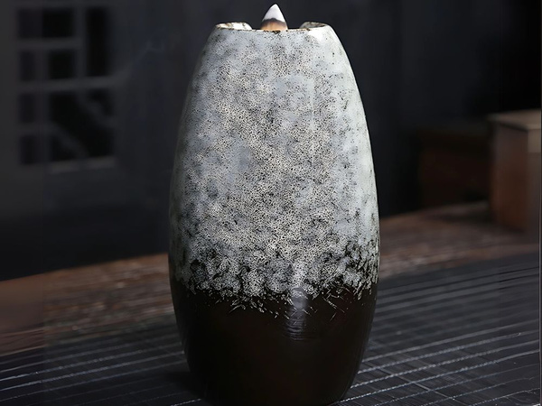 Kominek zapachowy ceramiczny wodospad kadzidło aromaterapia + 10 knotów