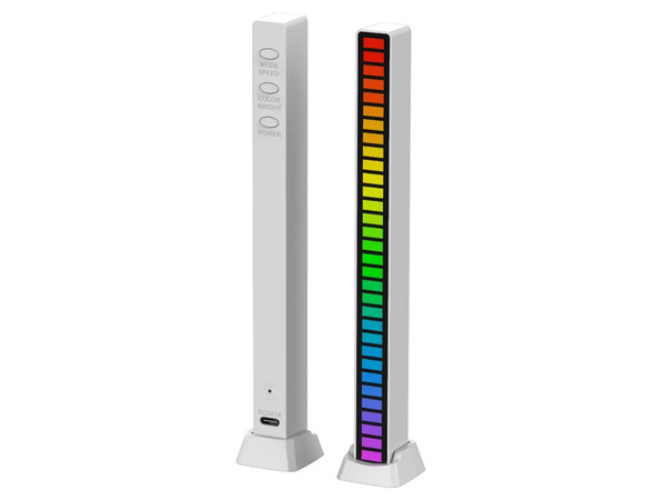 Usb vodil zvočni odziv večbarvni neonski trak rgb vodil utripajočo baterijo