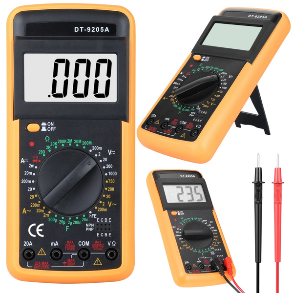 Цифровой мультиметр токоизмерительный dt9205a lcd cyfra