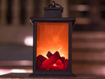 Laterne dekorative led kamin bewegliche flamme lampe elektrische batterien