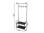 Standing clothes hanger for outerwear jackets shoes stand shelves