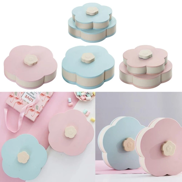 Organizador giratorio 2 en 1 para joyas de caramelo con soporte para teléfono
