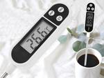 Kitchen thermometer with probe for barbecue meat water